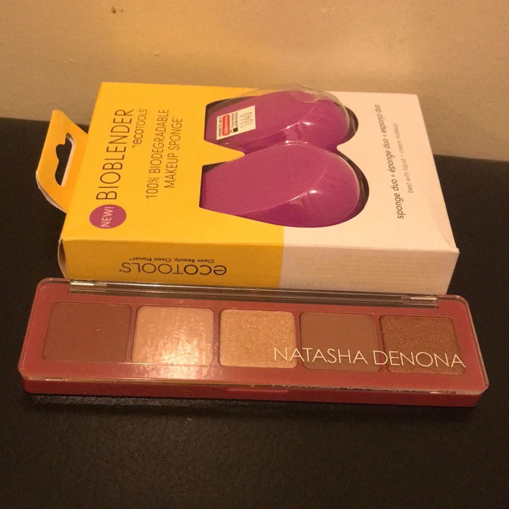 Natasha Denona Eyeshadow Palette - Rich Browns With Makeup Sponges